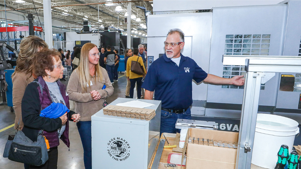 Hirsh employees show their friends and family their new headquarters