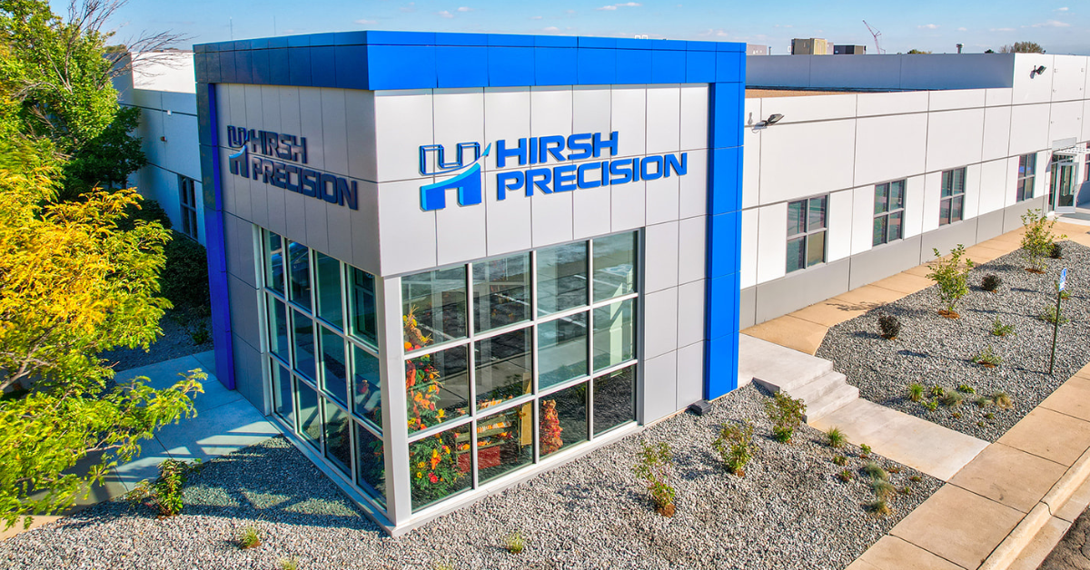Hirsh Precision Product's, Inc. main entrance to manufacturing headquarters