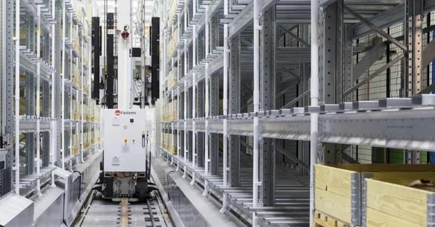 Fastems FMS system retrieves pallet