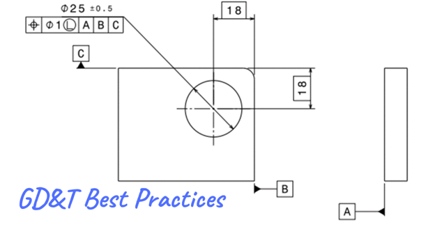 True position callout on part drawing
