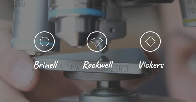 Stock metal subjected to hardness test