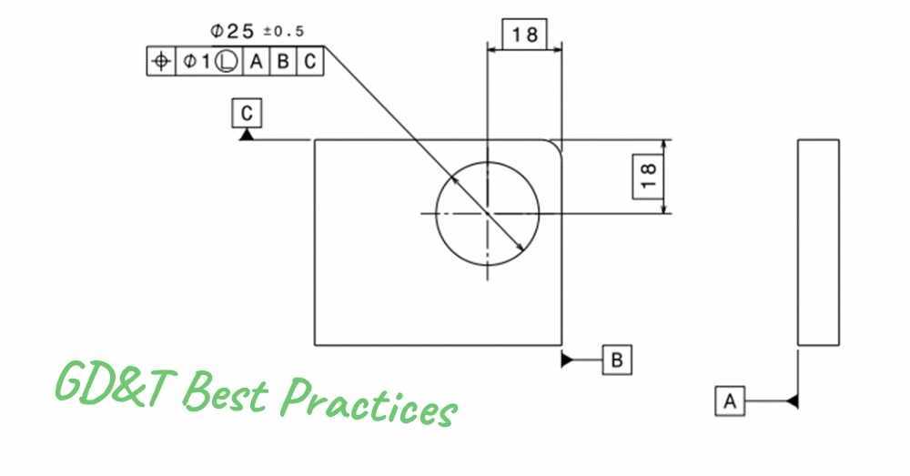 True position callout on part drawing
