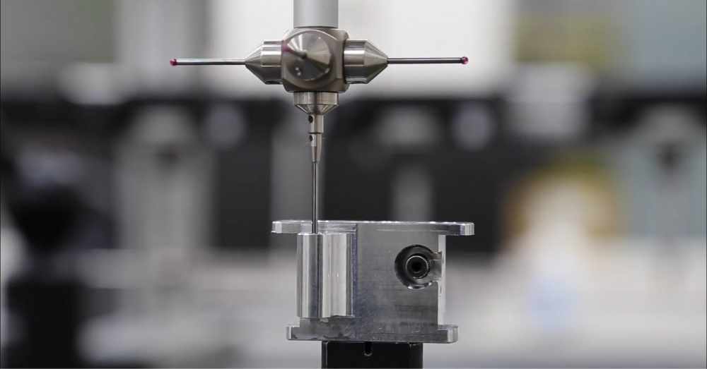 Medical component gets inspected by CMM