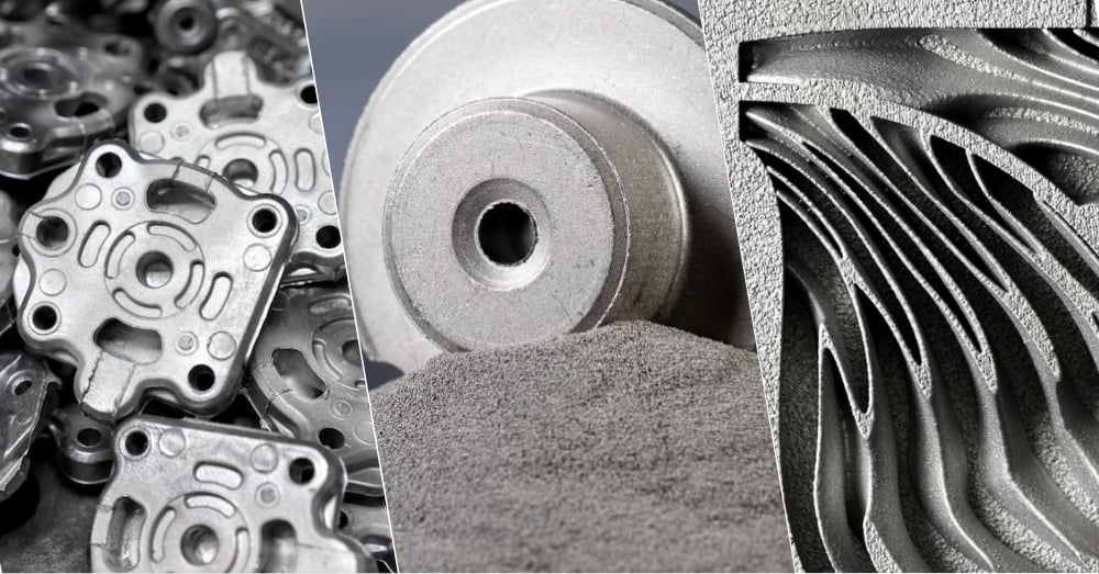 Comparison of castings, powder metallurgy, and additive